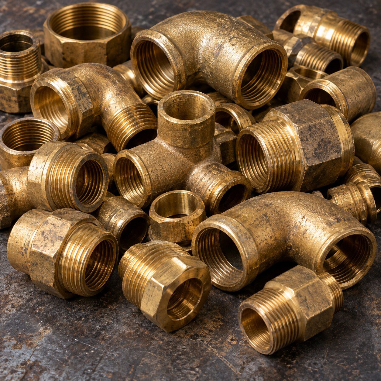 Brass — illustrative scrap material photography
