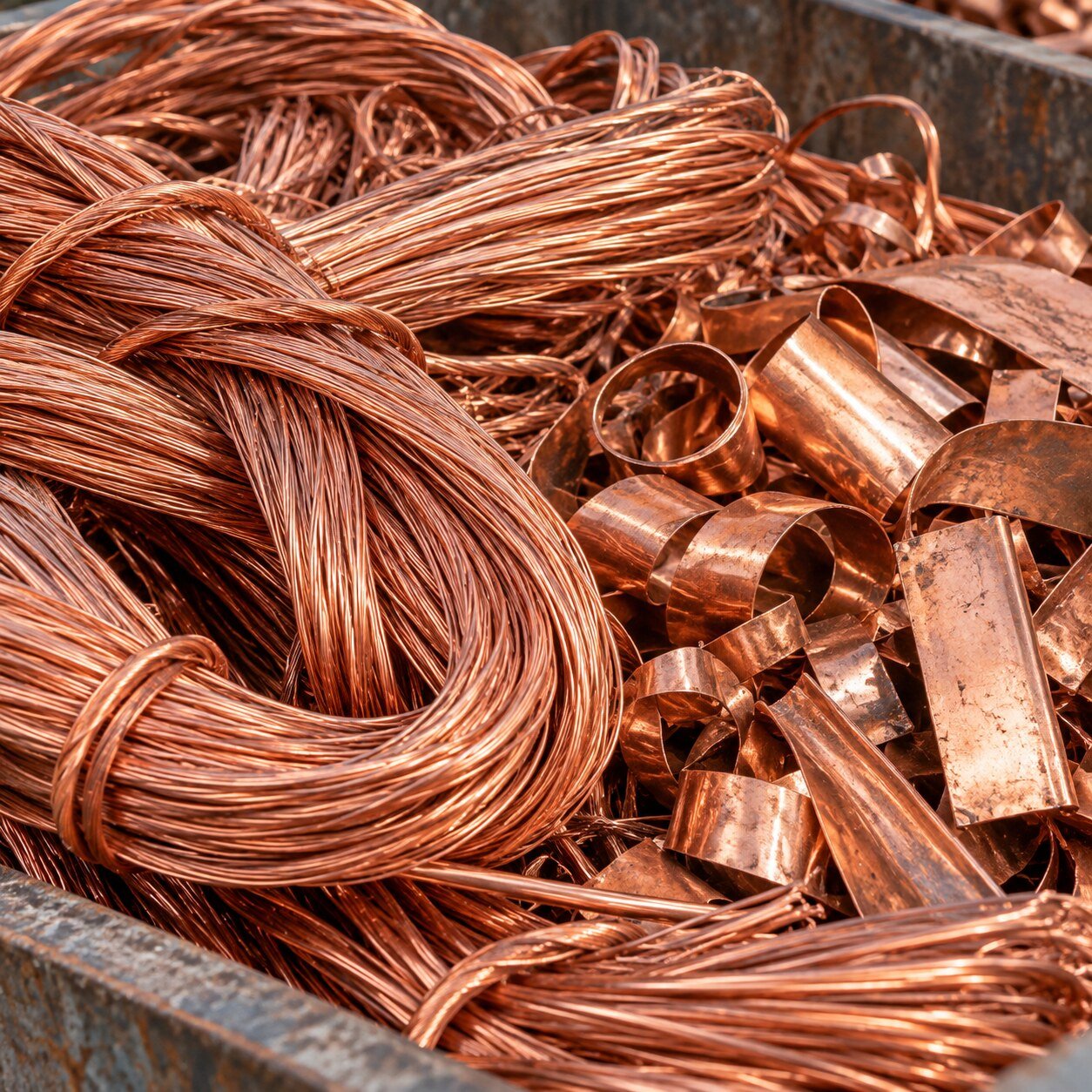 Copper — illustrative scrap material photography